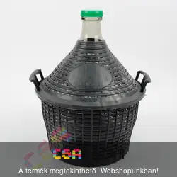15L-es üveg demizson műanyag burkolattal