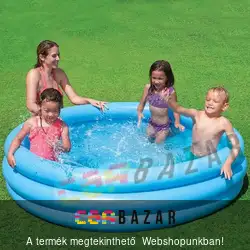 Felfújható medence 168x38cm kék színű 3 gyűrűs INTEX 58446