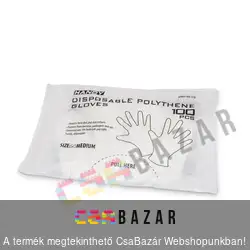 Fólia, nylon kesztyű 100db-os