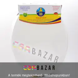 MDF WC ülőke acél zsanérokkal - fehér