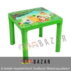 Gyerek dekoros műanyag asztal kivehető lábakkal