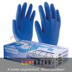 Kék eldobható nitril kesztyű S-es 100db-os - Blueracer