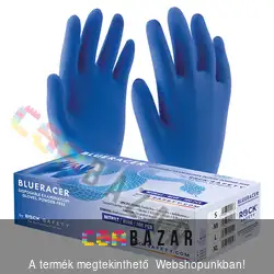 Kék eldobható nitril kesztyű M-es 100db-os - Blueracer