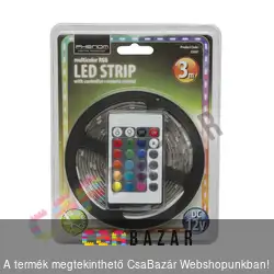 RGB LED szalag szett 3m multicolor ip65 kültéri - távirányítóval