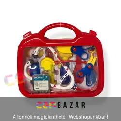 Doktor orvos szett 9 db-os - piros