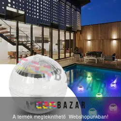 Szolár medencevilágítás - RGB LED - 10 cm gömb