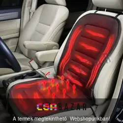 Fűthető ülésvédő szivargyújtó dugóval - fekete
