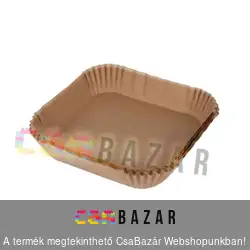 Air fryer, forrólevegős sütőpapír négyzet - 16 x 16 cm - 50 db